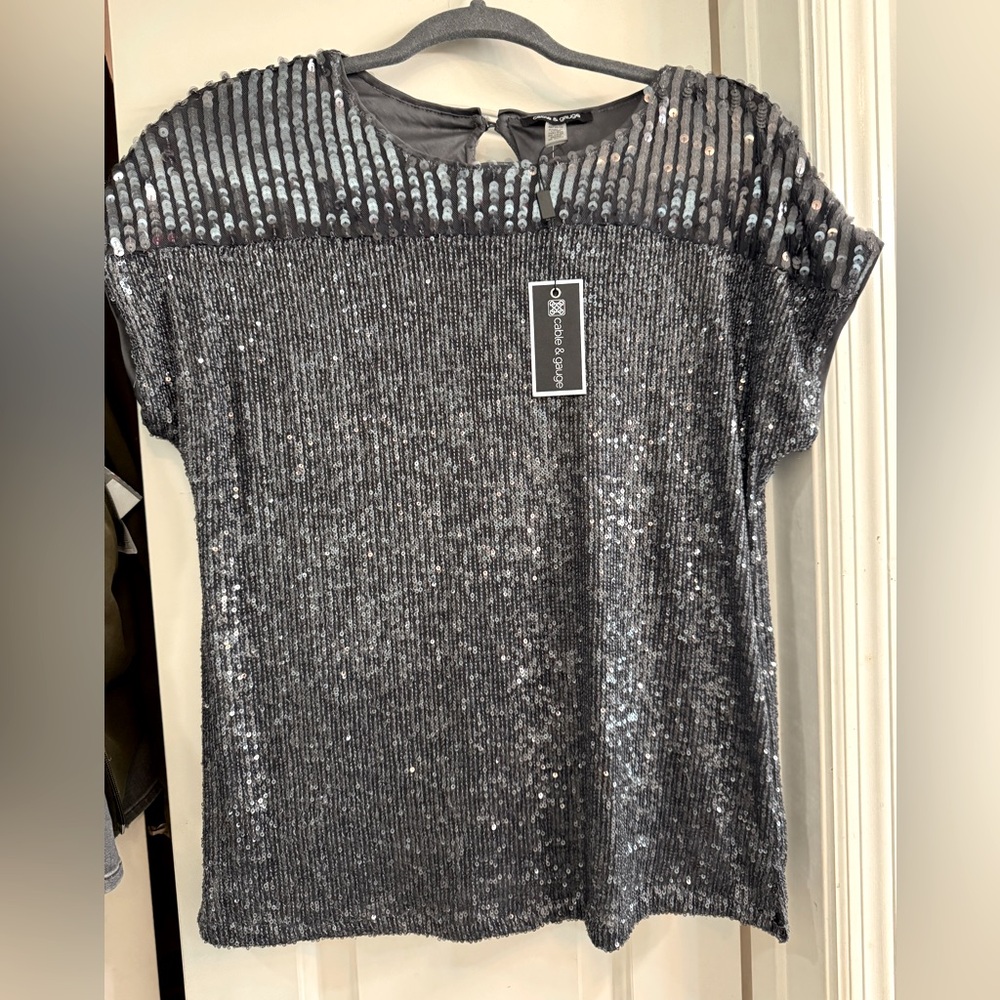 Cable & Gauge Sequin Top
